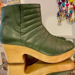 Beklina Ribbed Boot Clog Biophilia - 9 / Biophilia Green